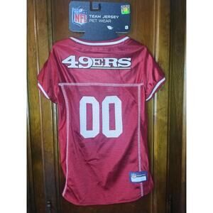 San Francisco 49ers dog team jersey size large